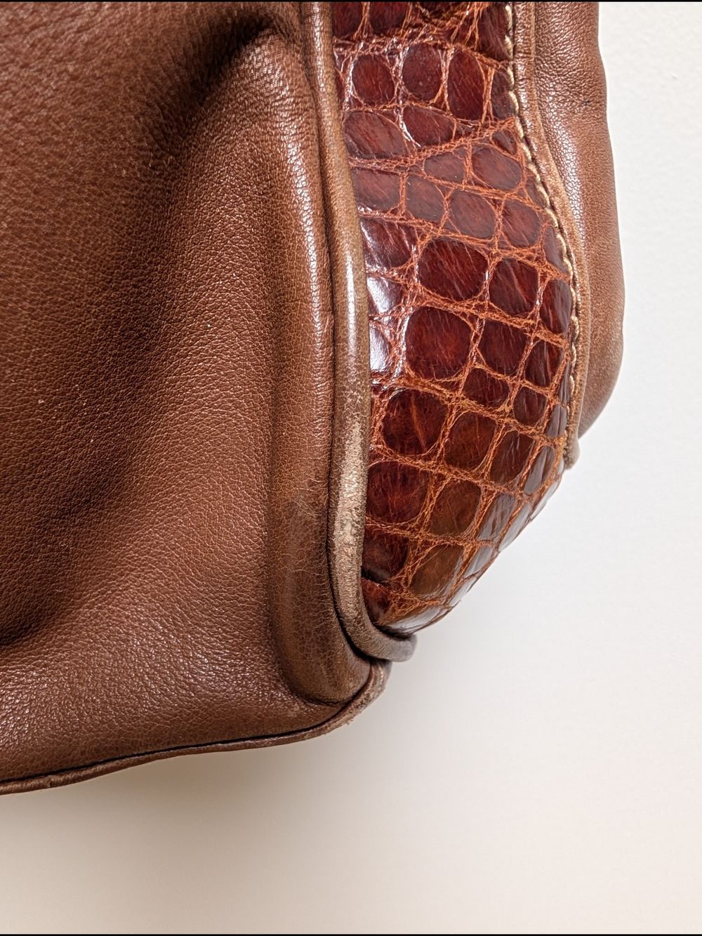 Vintage De Vecchi Genuine American Alligator Leather Shoulder Bag Made in Italy - Picture 7 of 8